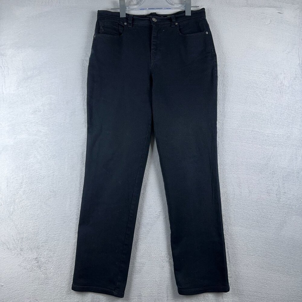 Style & Co Denim Straight Leg Jeans High Rise Women's Black Size 8S